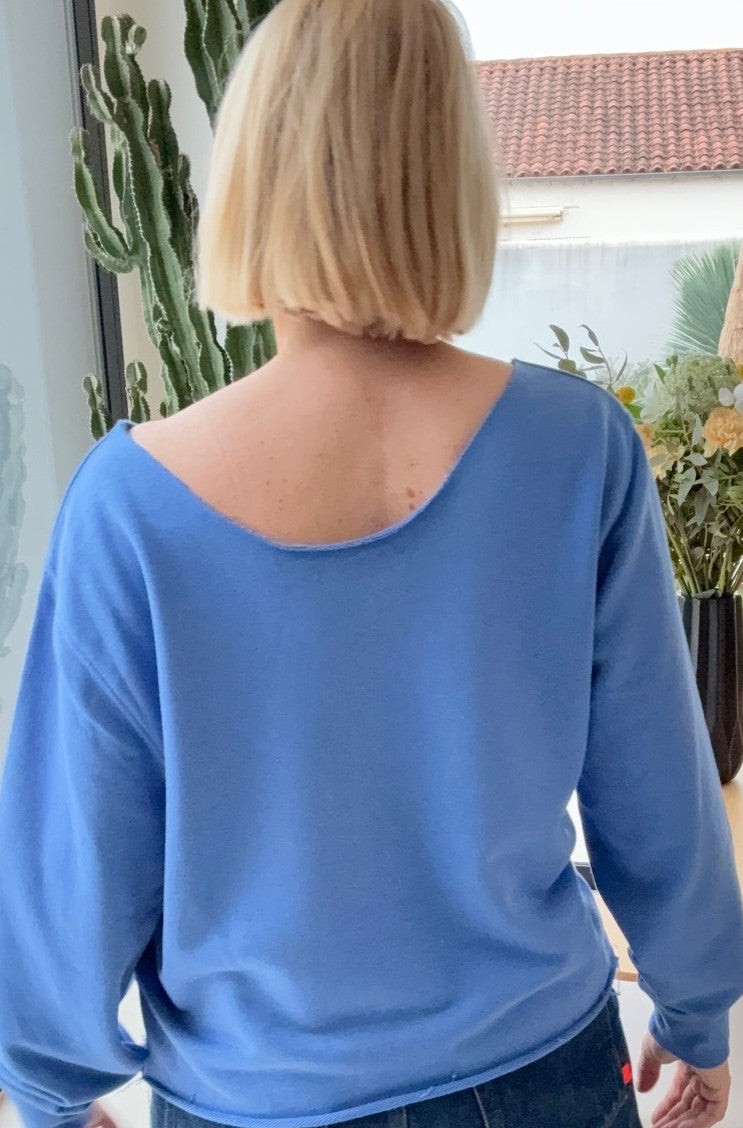 Sweat bleu "Maeva" chez Marcello