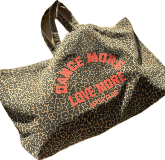 Totebag léopard "Dance More..." chez Marcello