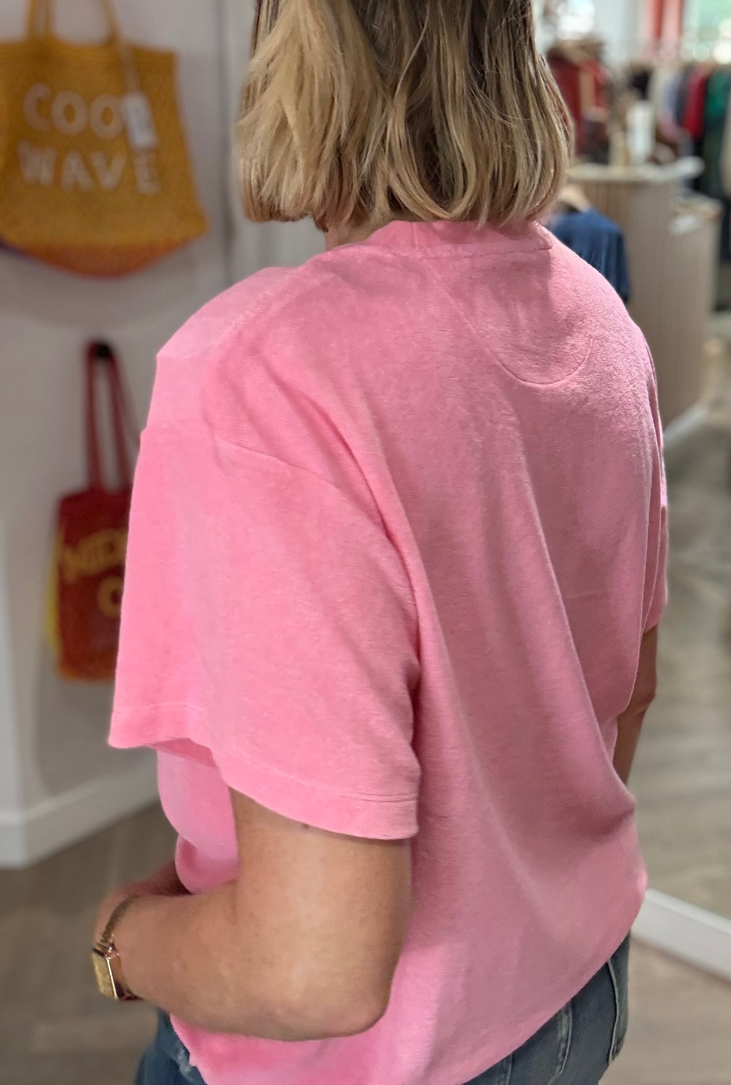 T-shirt éponge rose "Désert" Marcello