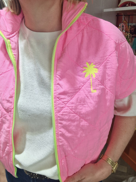 Veste courte rose délavé "Violeta" Anouk & Ninon