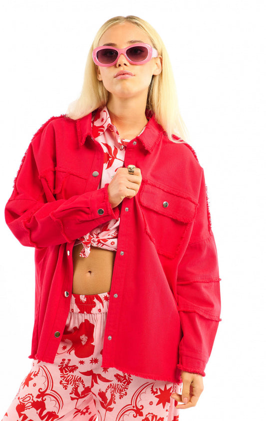 Veste surchemise "Jysko" rouge Wild