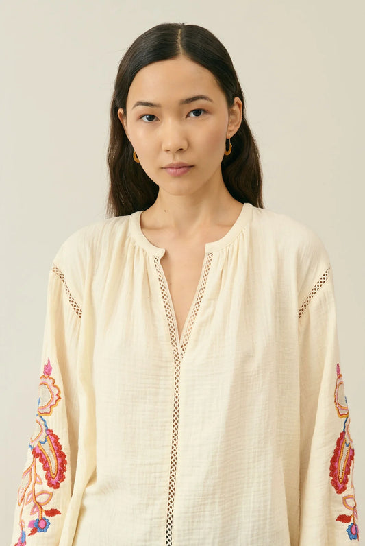 Blouse brodée manches longues Louise Misha