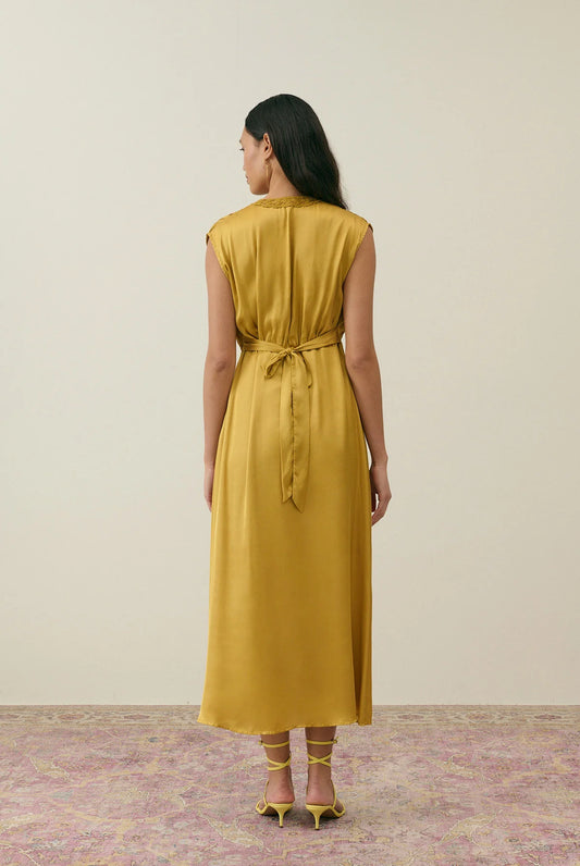Robe longue satinée Louise Misha