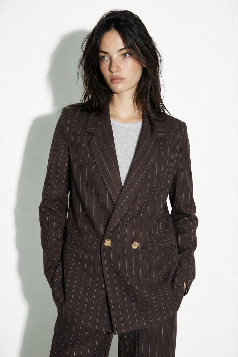 Blazer "Ema" coloris chocolat chez Imprévu